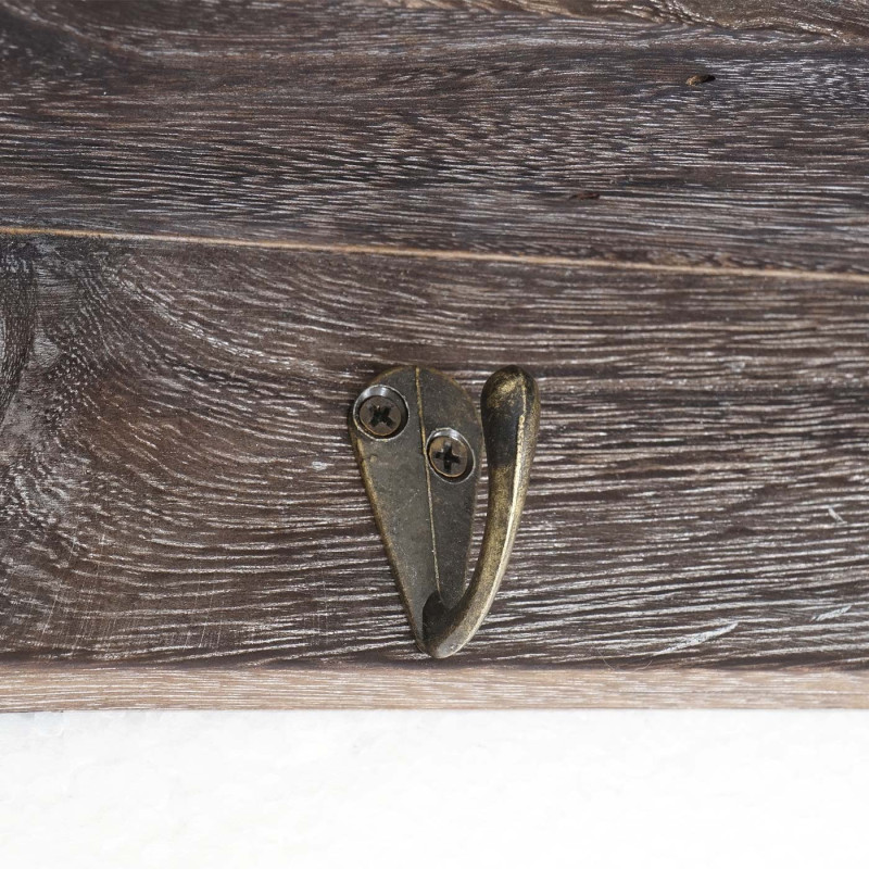 Tableau des clés armoire à cléfs avec des portes - style shabby chic, marron