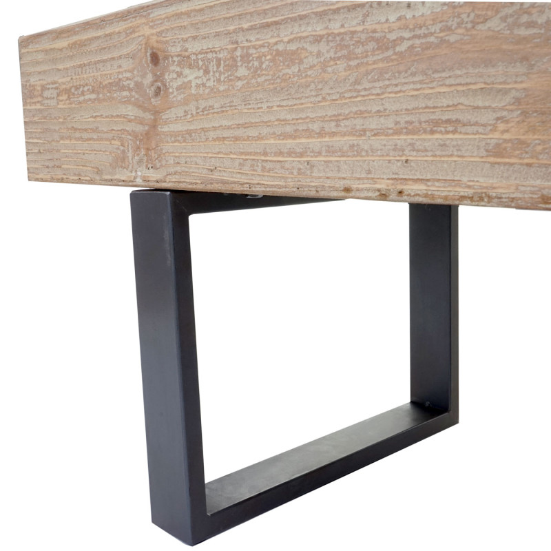 Meuble de télévision table basse TV, sapin massif rustique 46x180x41cm