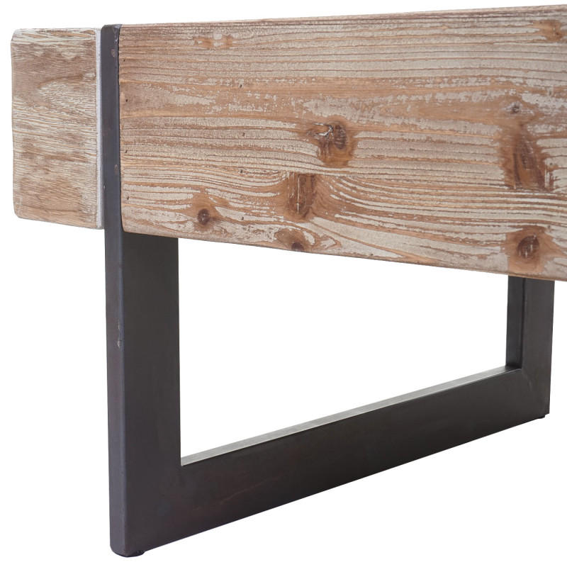 Table basse de salon sapin massif rustique 40x120x60cm