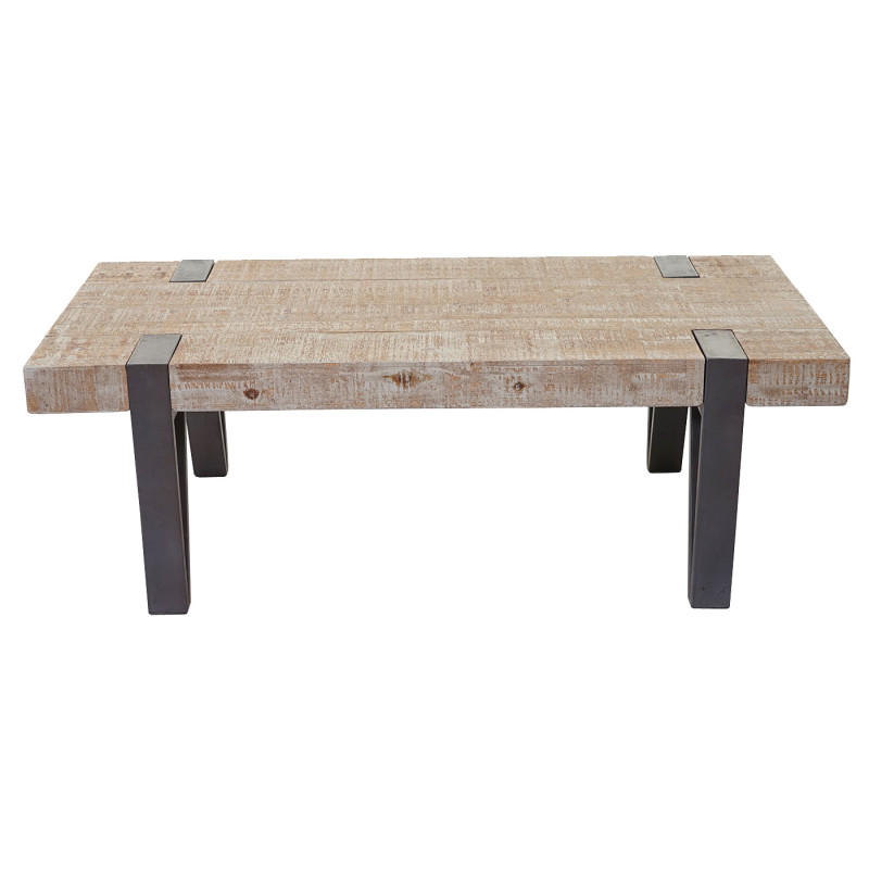 Table Basse de Salon Sapin Bois Massif Rustique 40x120x60cm