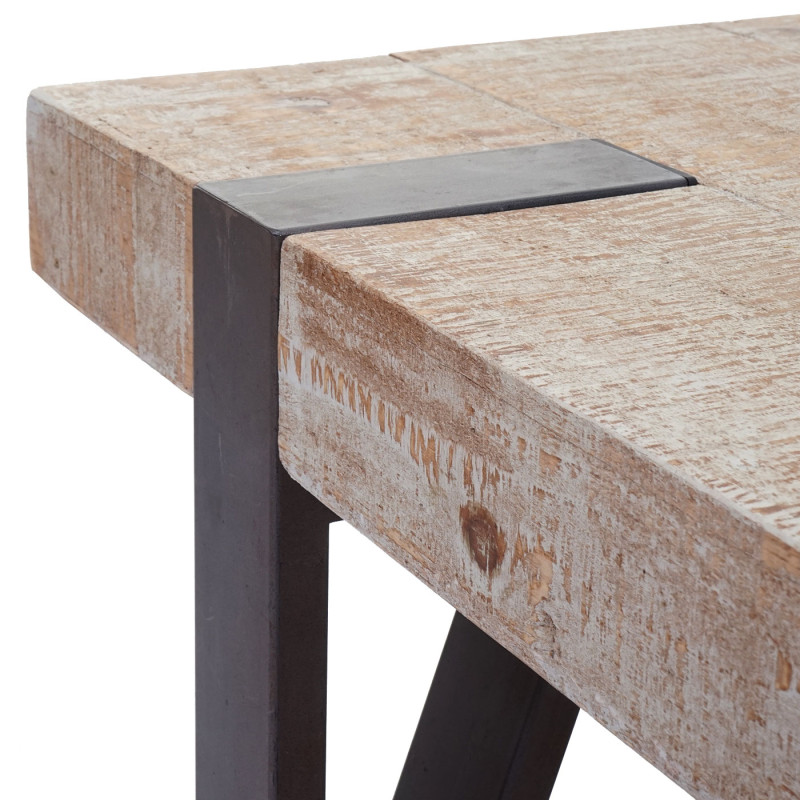 Table Basse de Salon Sapin Bois Massif Rustique 40x120x60cm