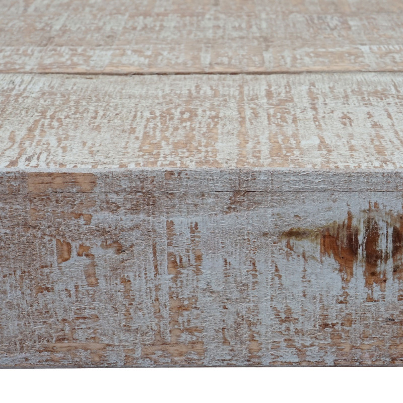 Table Basse de Salon Sapin Bois Massif Rustique 40x120x60cm