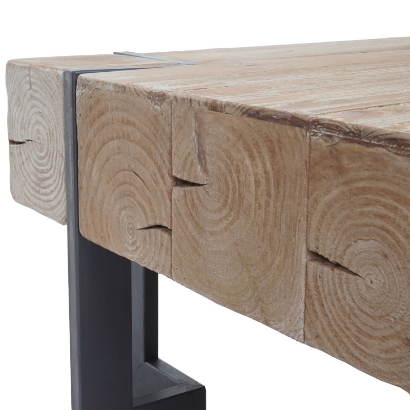 Table basse de salon sapin massif rustique 40x90x90cm