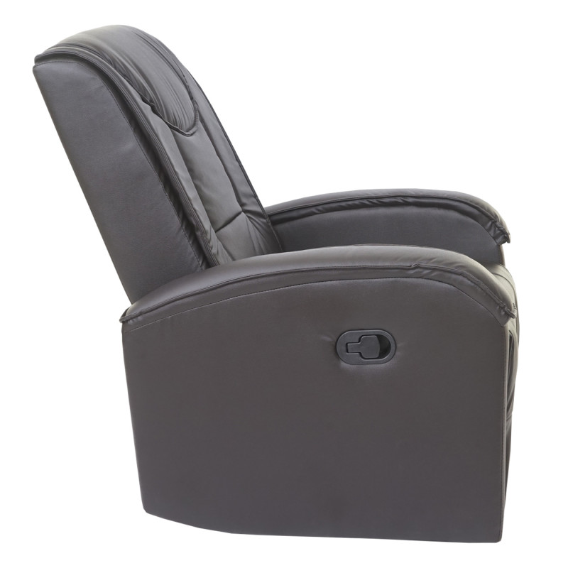 Fauteuil de télévision fauteuil relax, chaise longue, similicuir - marron