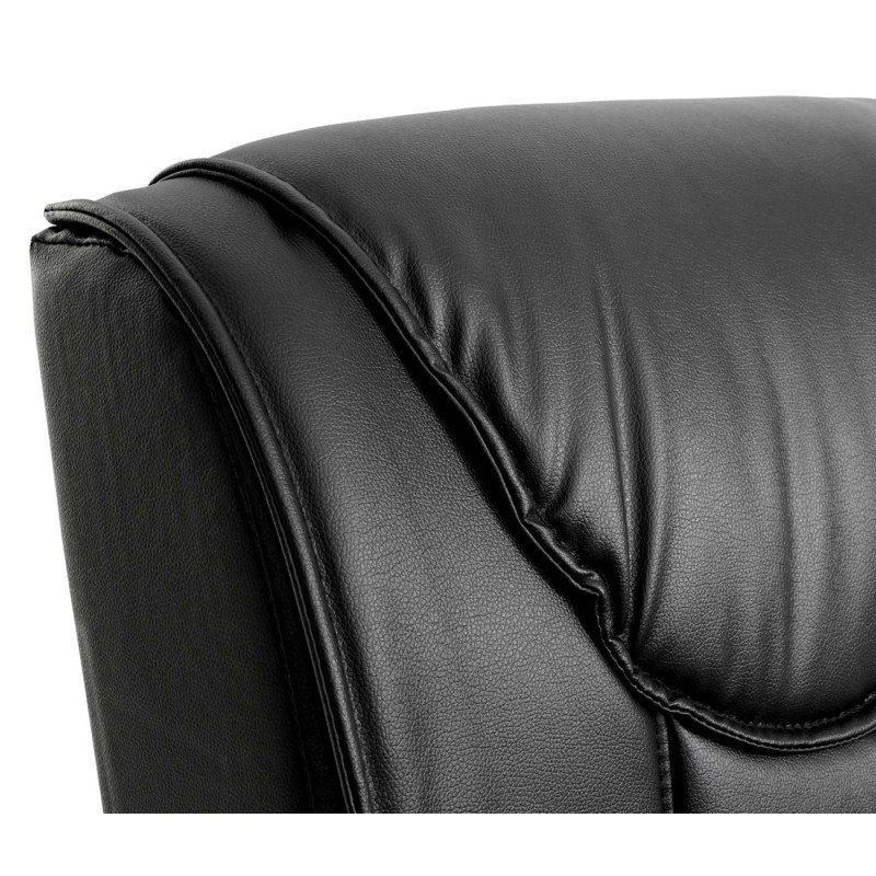 Fauteuil de télévision fauteuil relax, chaise longue, similicuir - noir