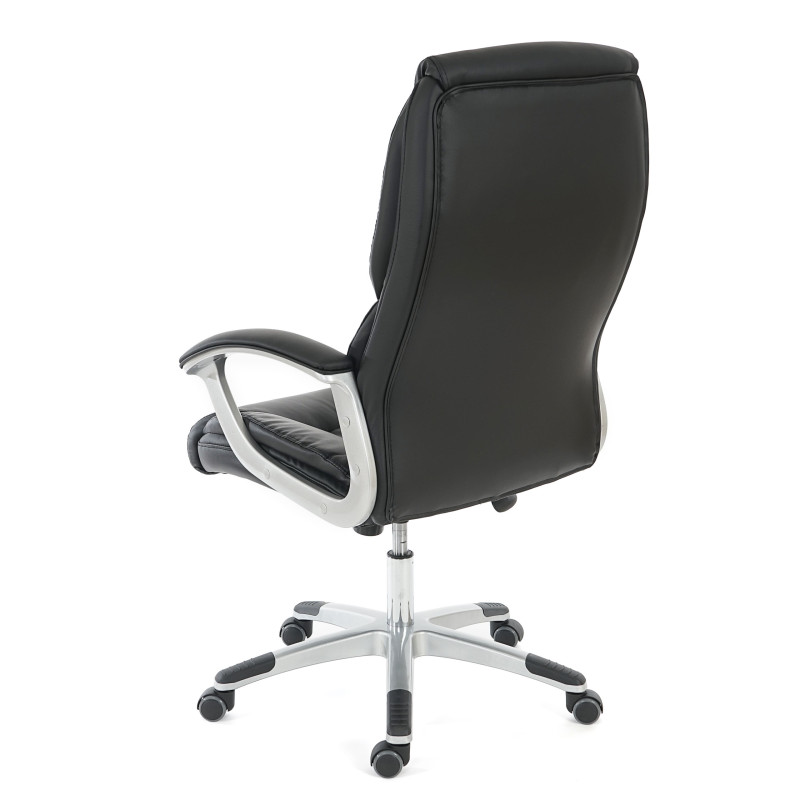 Fauteuil de bureau pro L42 XXL, charge 150kg, similicuir - noir