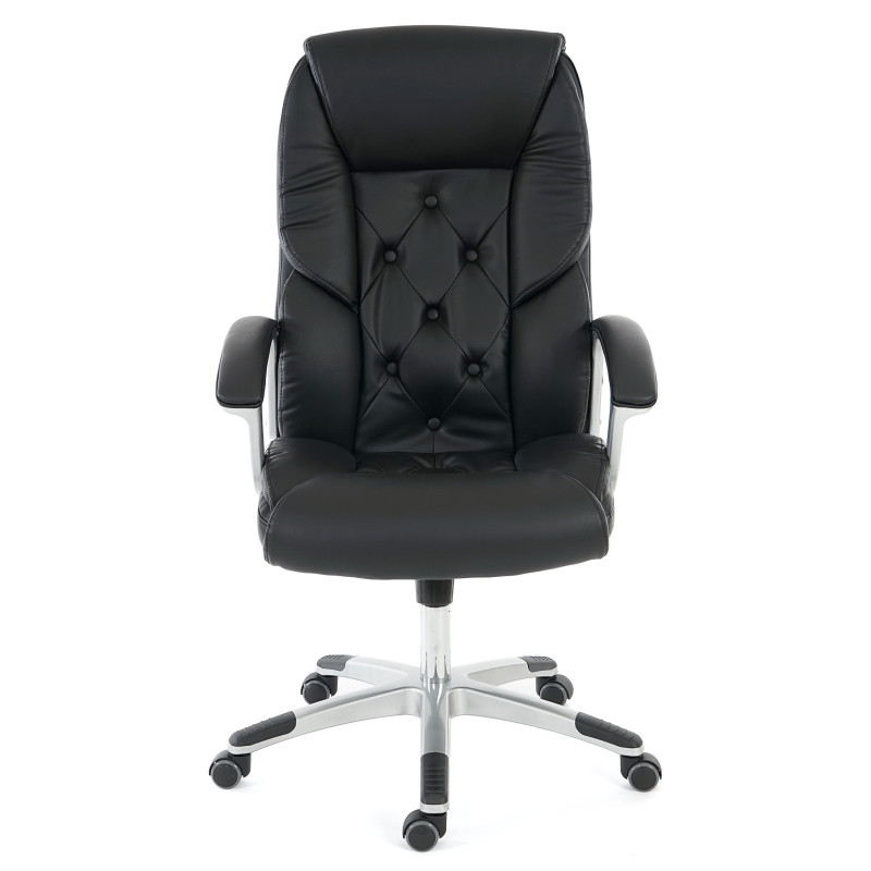 Fauteuil de bureau pro L42 XXL, charge 150kg, similicuir - noir