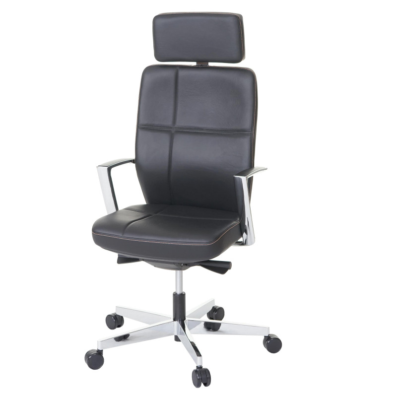 Fauteuil de bureau MERRYFAIR Sonoma, chaise pivotante, fonction glisse, cuir, ISO900, charge 130kg