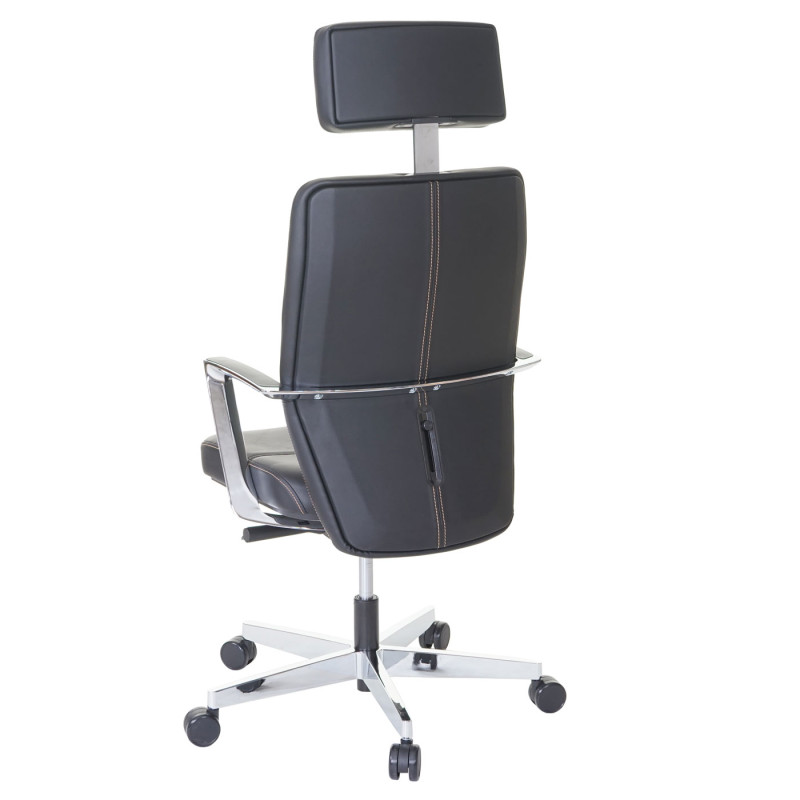 Fauteuil de bureau MERRYFAIR Sonoma, chaise pivotante, fonction glisse, cuir, ISO900, charge 130kg