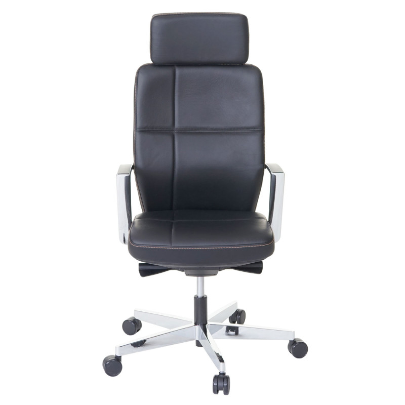 Fauteuil de bureau MERRYFAIR Sonoma, chaise pivotante, fonction glisse, cuir, ISO900, charge 130kg