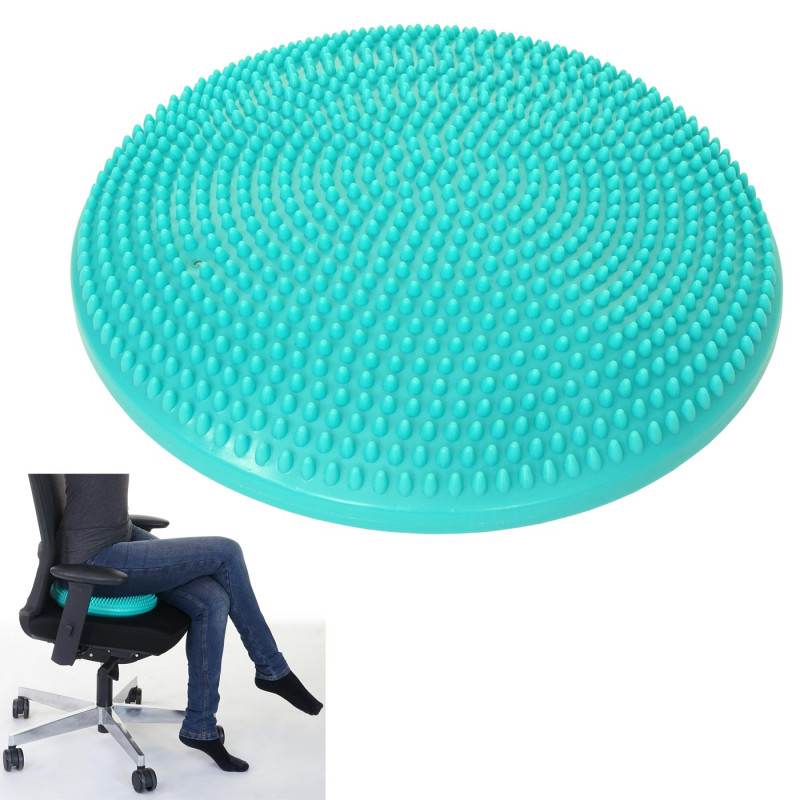 Coussin de balance Lamego, coussin d'air, massage, sport, 33cm - turquoise