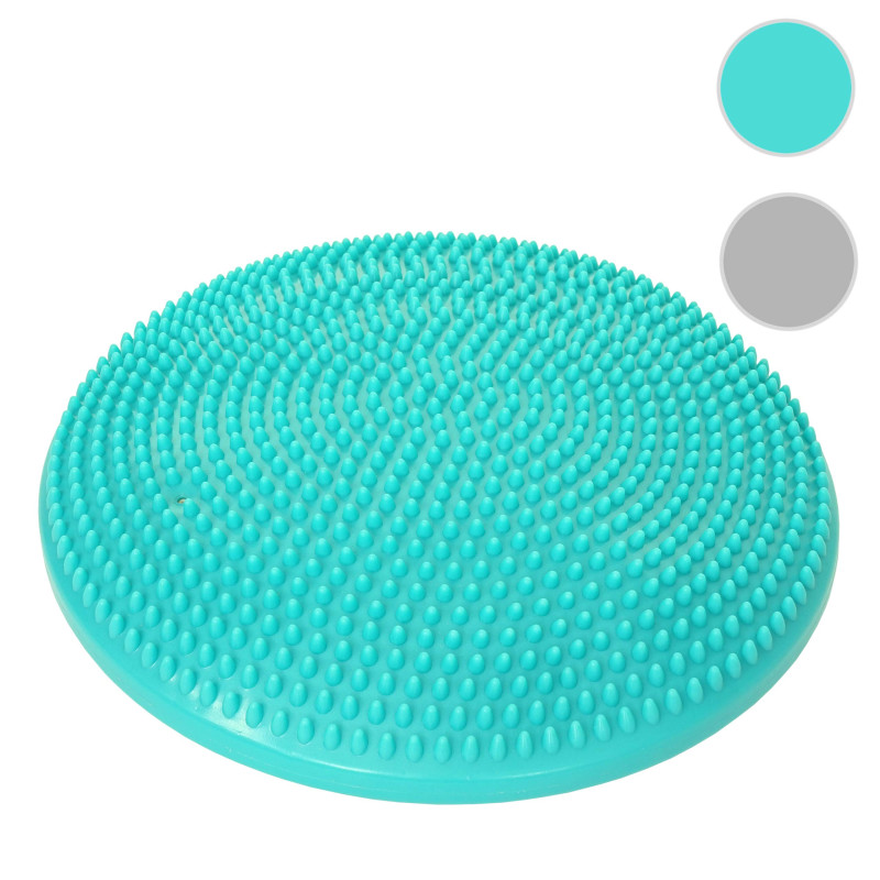 Coussin de balance Lamego, coussin d'air, massage, sport, 33cm - turquoise