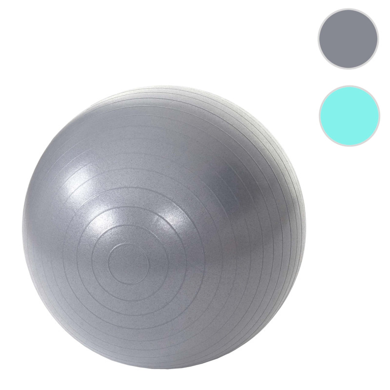 Ballon de gymnastique Lamego, ballon suisse, ballon de yoga / fitness, Ø 65cm - gris