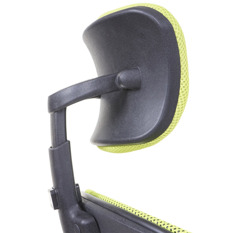 Fauteuil de bureau Barrie, chaise pitovante, fauteuil directorial, filet, tissu - vert