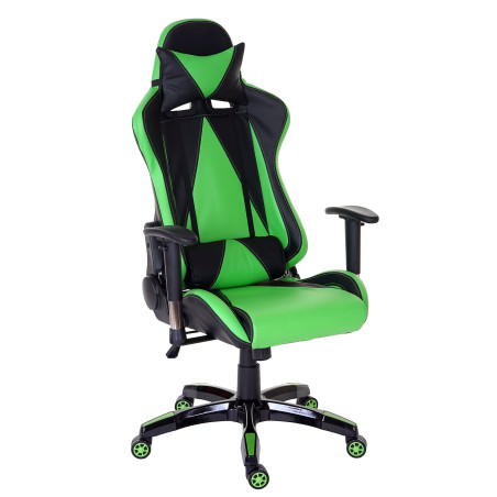 Chaise fauteuil de bureau Loksa T682 XXL, chaise pivotante, charge 150kg similicuir - vert