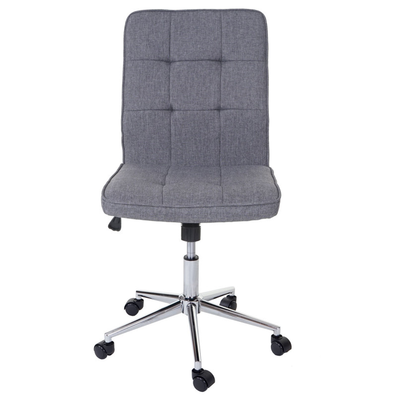 Fauteuil de bureau Newcastle, fauteuil pivotant, fauteuil de travail, tissu - gris