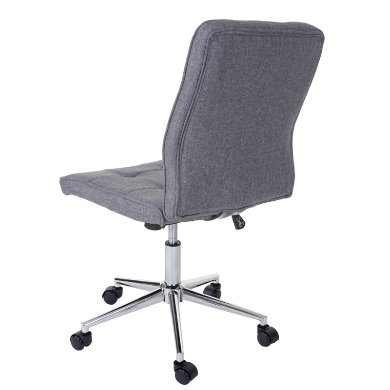 Fauteuil de bureau Newcastle, fauteuil pivotant, fauteuil de travail, tissu - gris