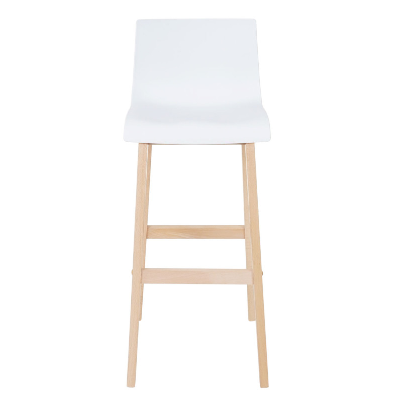 2x tabouret de bar Saskatoon, chaise de comptoir avec dossier, similicuir - blanc