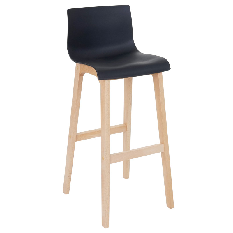 2x tabouret de bar Saskatoon, chaise de comptoir avec dossier, similicuir - noir