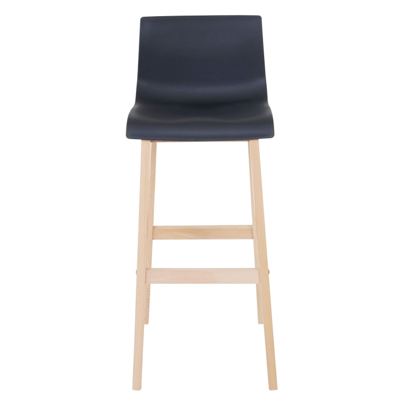 2x tabouret de bar Saskatoon, chaise de comptoir avec dossier, similicuir - noir