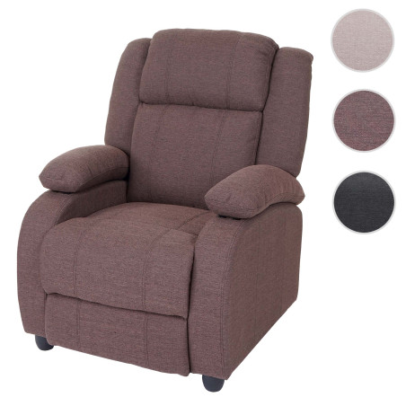 Fauteuil TV Lincoln, fauteuil de relaxation, tissus - crème-gris