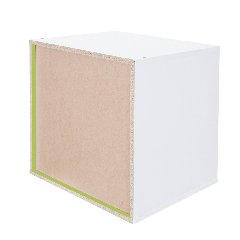 Étagère cube Falun, étagère indépendante, bibliothèque, cube à 39x39x29cm - vert