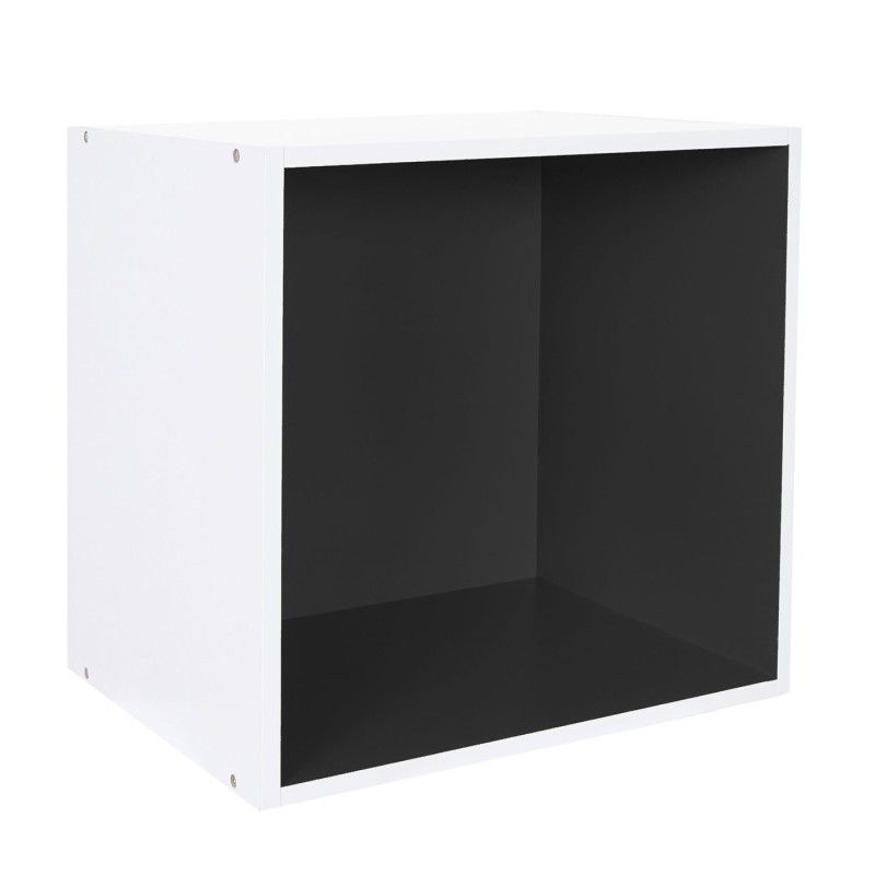 Étagère cube Falun, étagère indépendante, bibliothèque, cube à 39x39x29cm - noir