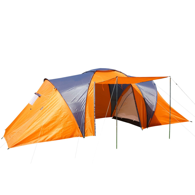 Tente de camping Loksa, 6 personnes, bivouac / igloo, tente pour festival - orange