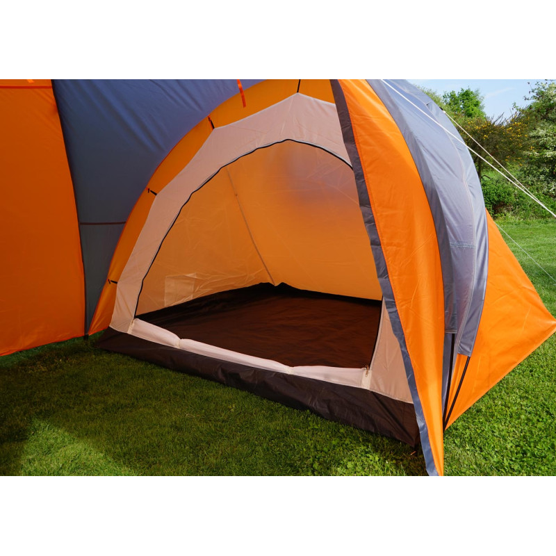 Tente de camping Loksa, 6 personnes, bivouac / igloo, tente pour festival - orange