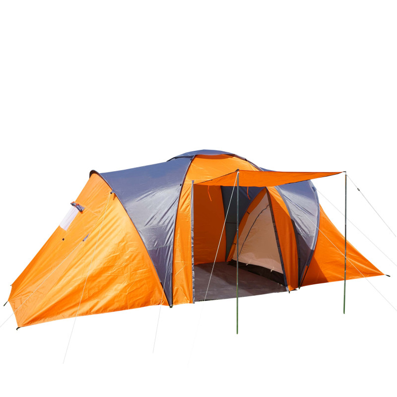 Tente de camping Loksa, 4 personnes, bivouac / igloo, tente pour festival - orange