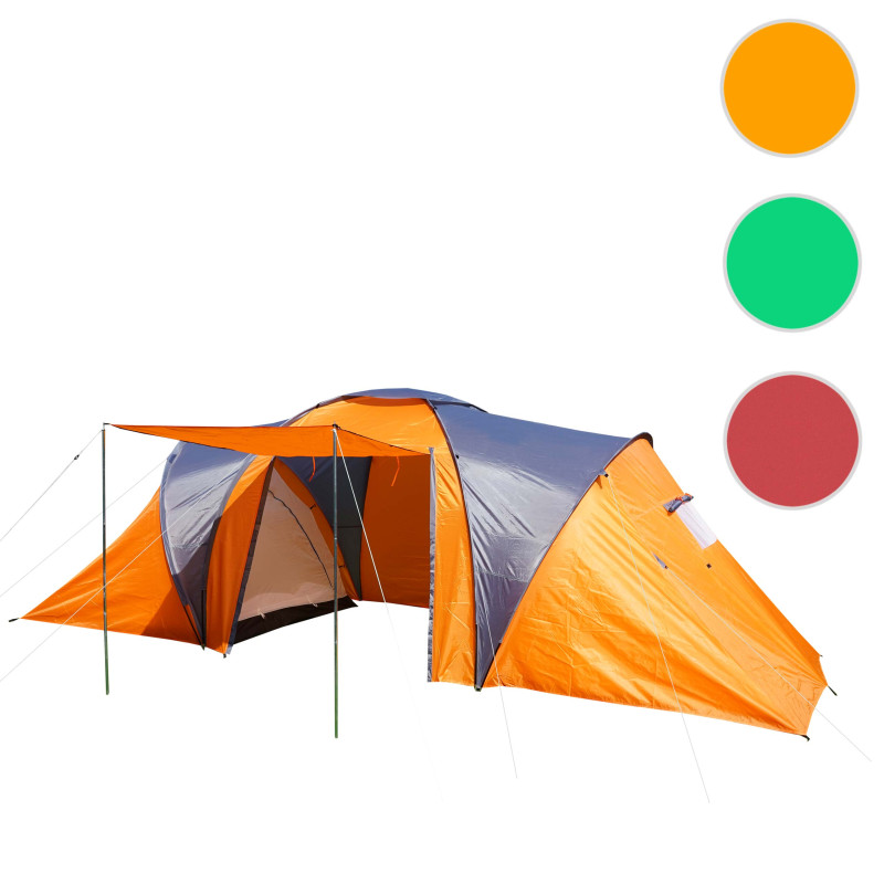 Tente de camping Loksa, 4 personnes, bivouac / igloo, tente pour festival - orange