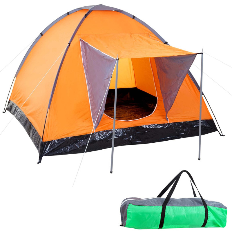 Tente de camping Loksa, 2 personnes, bivouac / igloo, tente pour festival - vert
