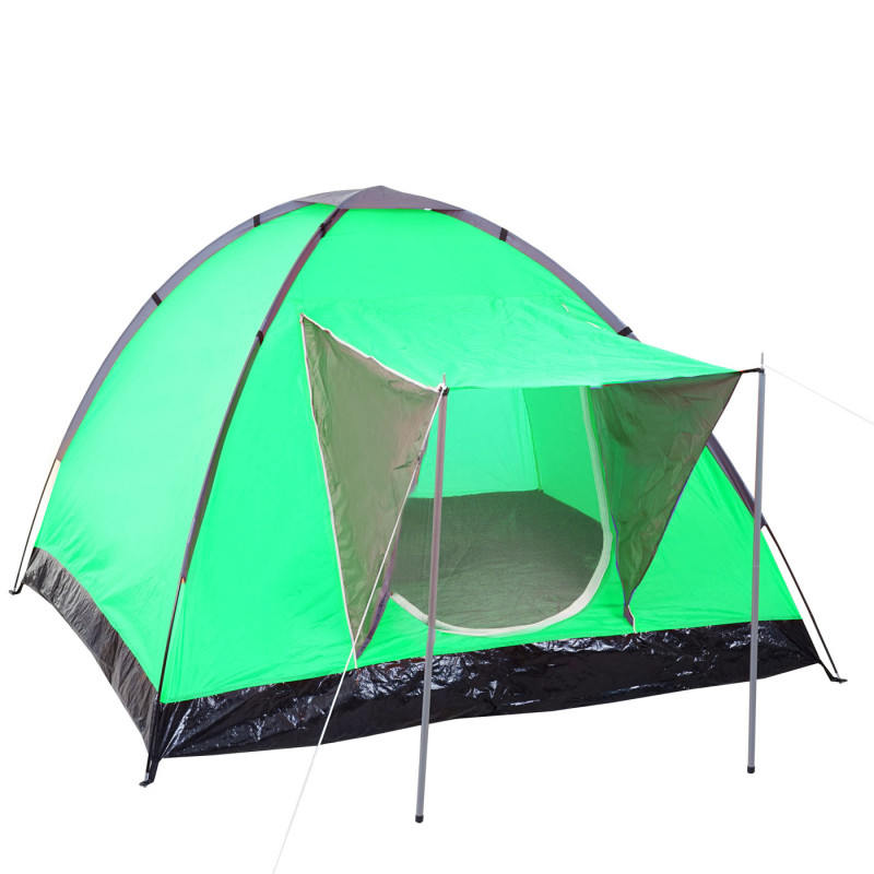 Tente de camping Loksa, 2 personnes, bivouac / igloo, tente pour festival - vert