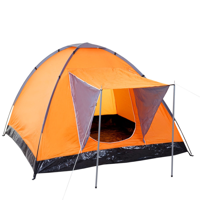 Tente de camping Loksa, 2 personnes, bivouac / igloo, tente pour festival - orange