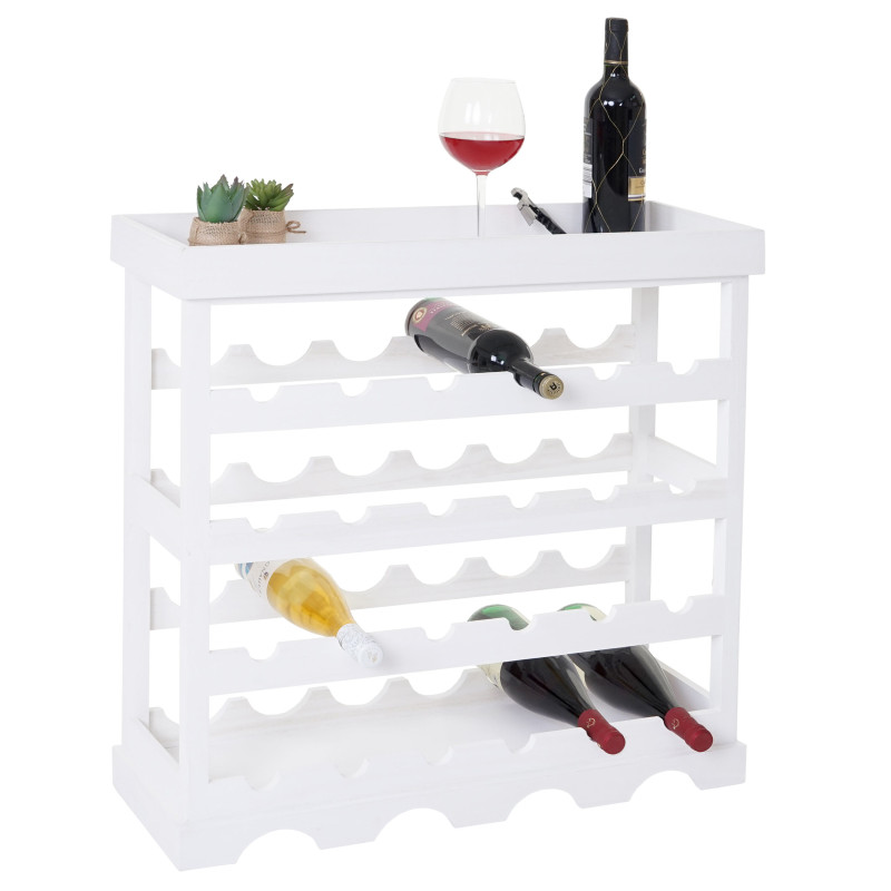 Étagère à vin Sevilla, étagère pour 24 bouteilles, style shabby, 25x70x70cm