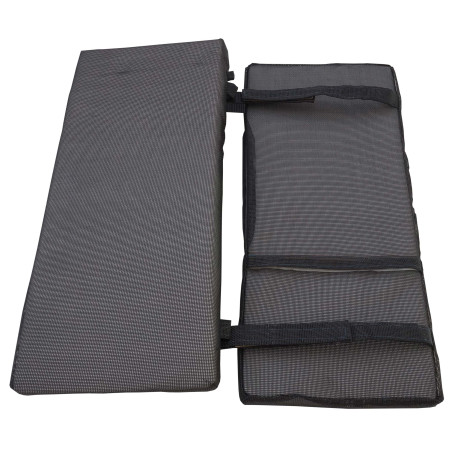 2x coussins de siège Gera pour des bancs pliables, anthracite 3x58x25cm