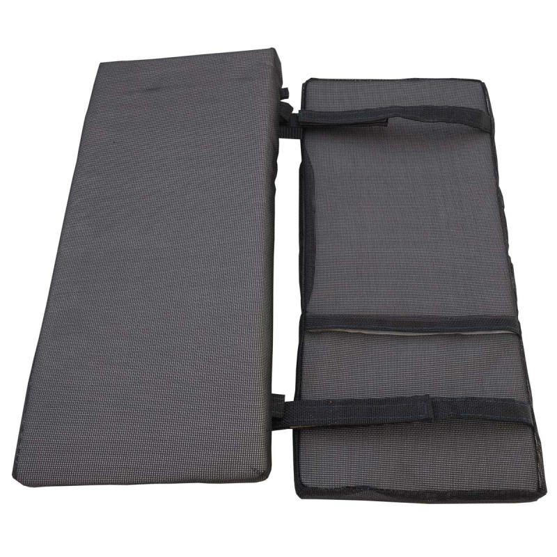 2x coussins de siège Gera pour des bancs pliables, anthracite 3x58x25cm
