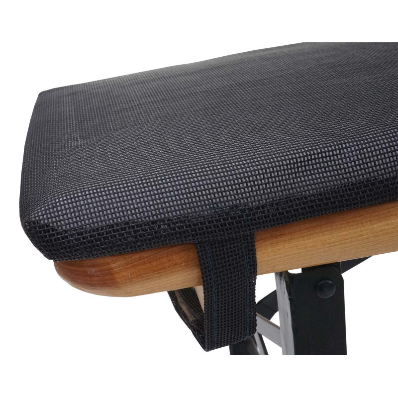 2x coussins de siège Gera pour des bancs pliables, anthracite 3x58x25cm