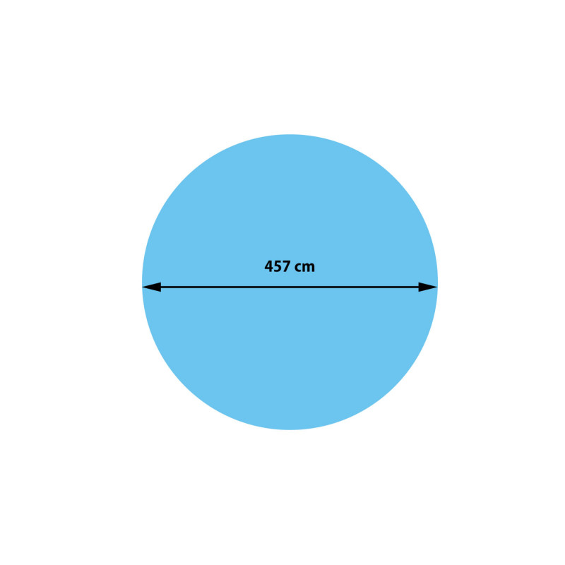 Revêtement pour piscine/pool, bâche thermique/solaire, bleu, épaisseur: 400 µm, rond, 4,57 m