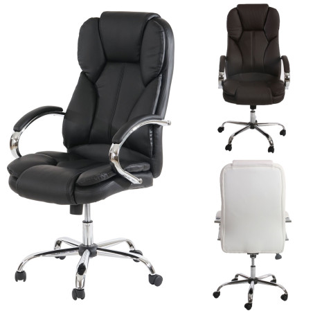 Fauteuil de bureau pro Kansas XXL fauteuil directorial pivotant, charge jusqu'à 150kg, similicuir - marron