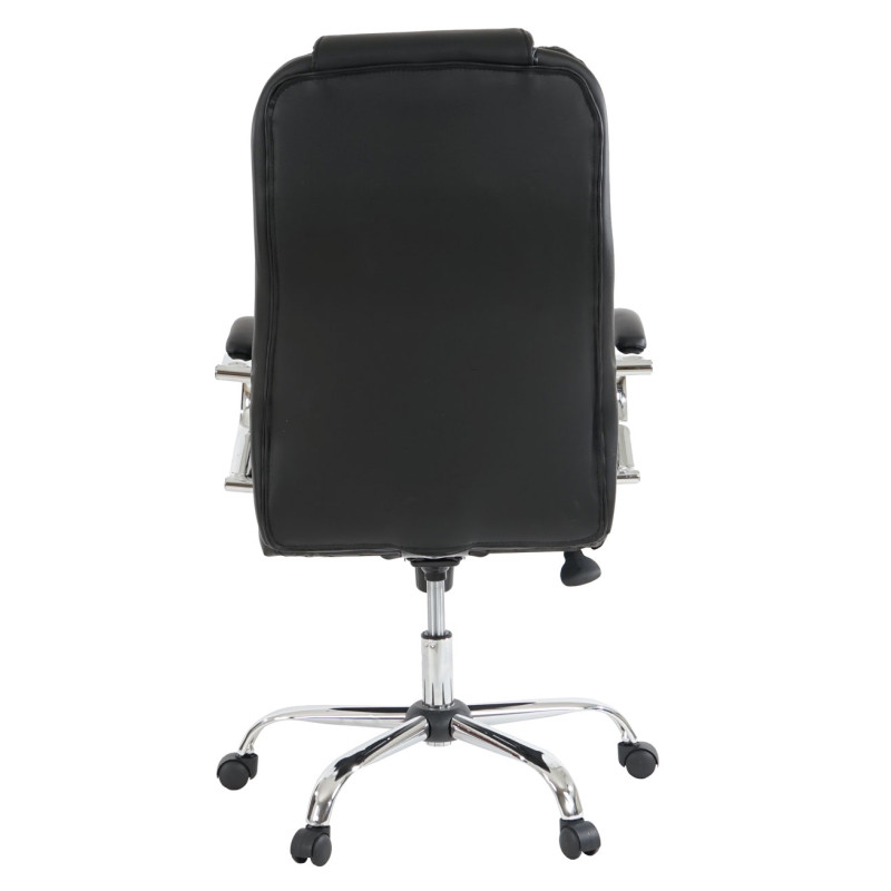 Fauteuil de bureau pro Kansas XXL fauteuil directorial pivotant, charge jusqu'à 150kg, similicuir - noir