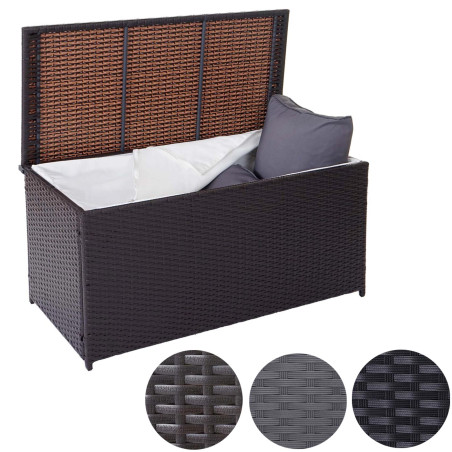 Coffre pour coussins Barry, boîte de jardin, 290l - marron