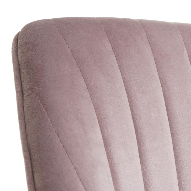 Chaise de bureau chaise pivotante chaise de bureau chaise inclinable, velours avec accoudoirs pied doré - rose