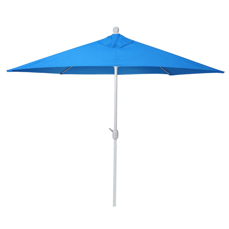 Parasol Parla, hémicycle, parasol de balcon UV 50+ - 300cm bleu sans pied