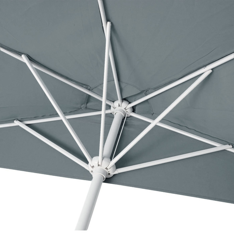 Parasol Parla, hémicycle, parasol de balcon UV 50+ - 300cm anthracite avec pied