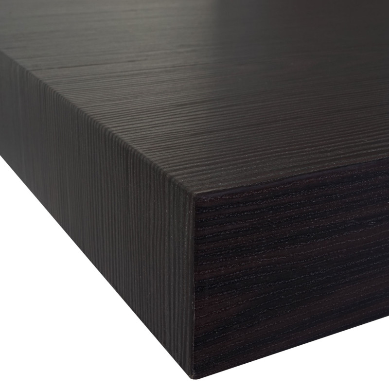 Table basse de salon Kos T576, MVG 40x110x60cm - wengé, pieds métalliques foncés