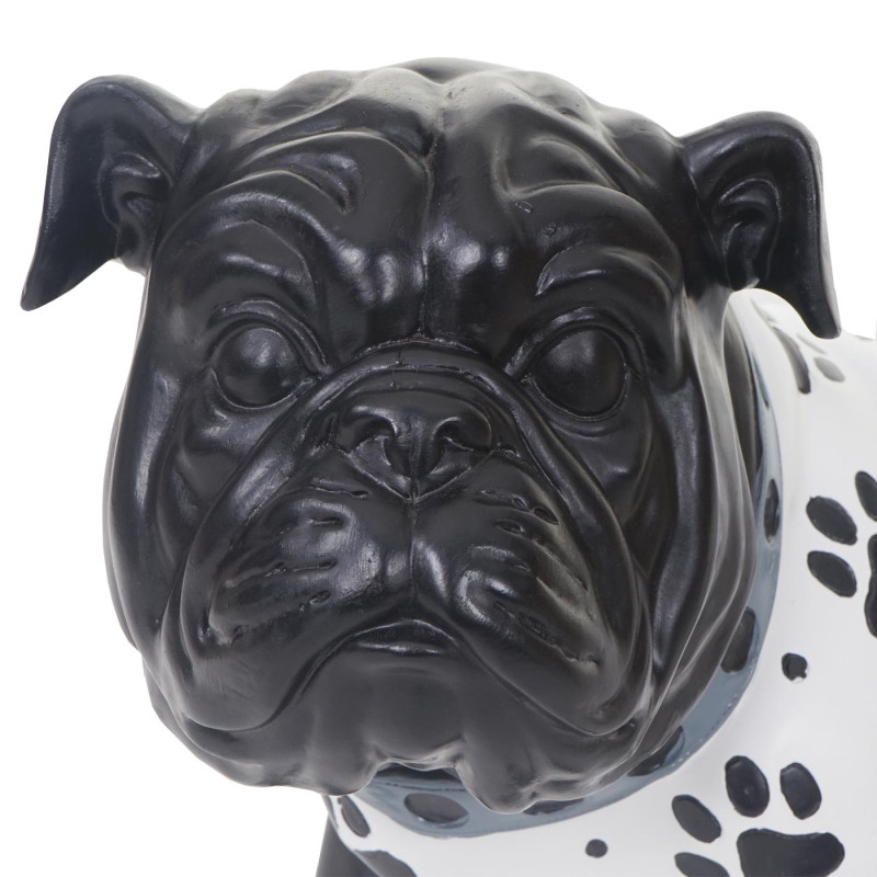 2 figures de décoration, sculpture, polyresin, bouledogue 24+25cm, intérieur/extérieur