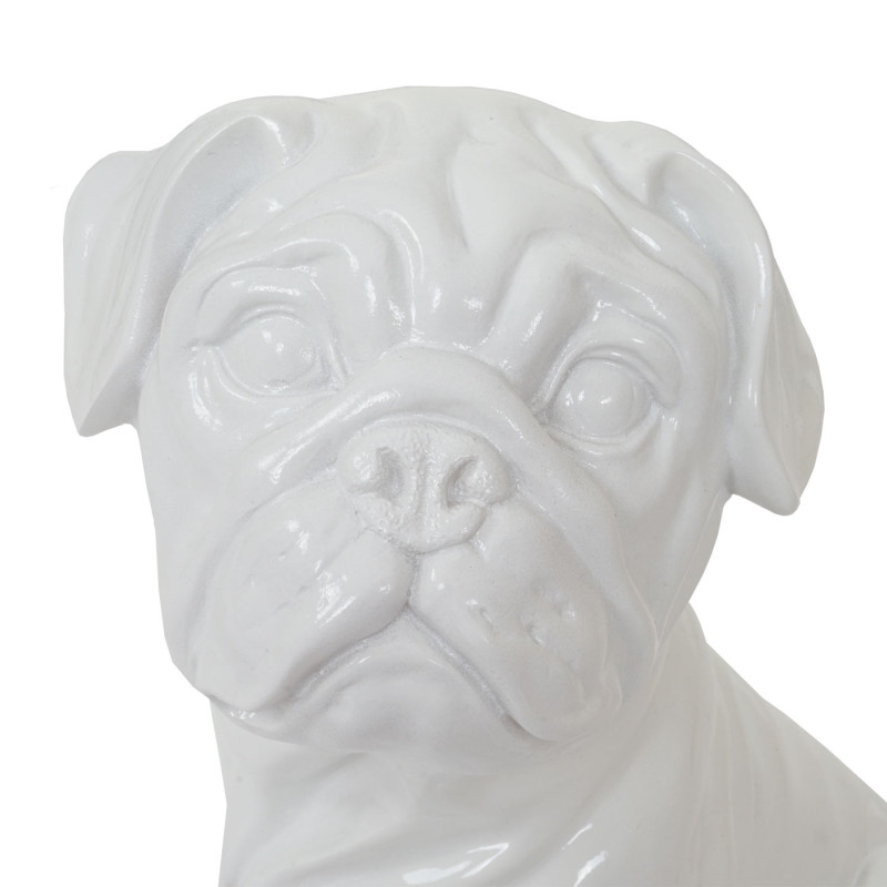 2 figures de décoration, sculpture, polyresin, bouledogue 24+25cm, intérieur/extérieur