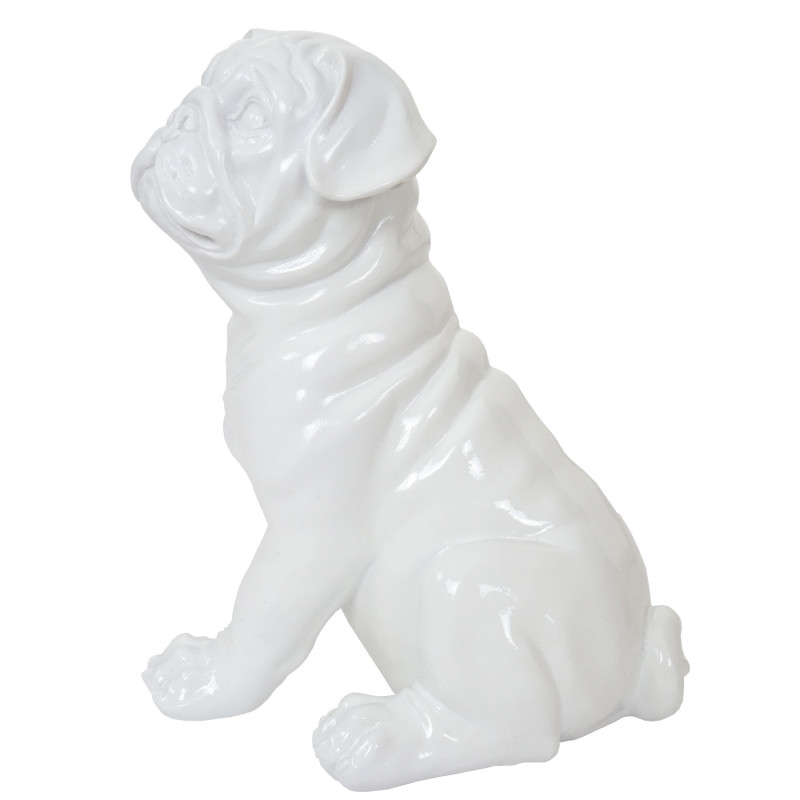 2 figures de décoration, sculpture, polyresin, bouledogue 24+25cm, intérieur/extérieur