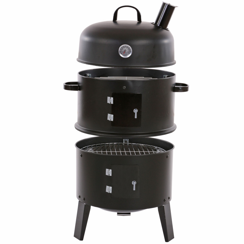 Four de fumage Dalvik, fonction 3 en 1, gril de fumage, barbecue à charbon BBQ Smoker
